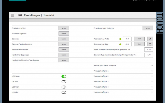 UI/UX SIMATIC HMI Comfort Panel